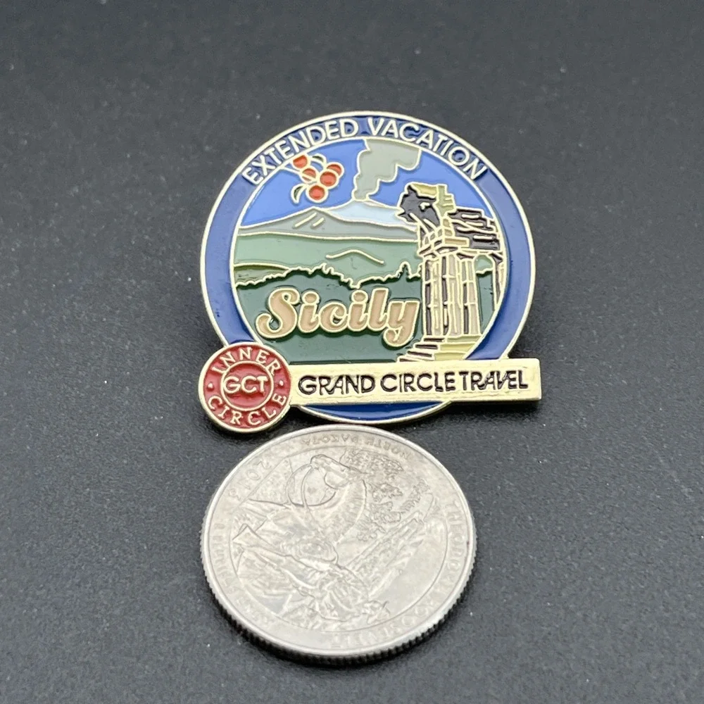 Grand Circle Travel Extended‎ Vacation Sicily Italy Lapel Hat Pin